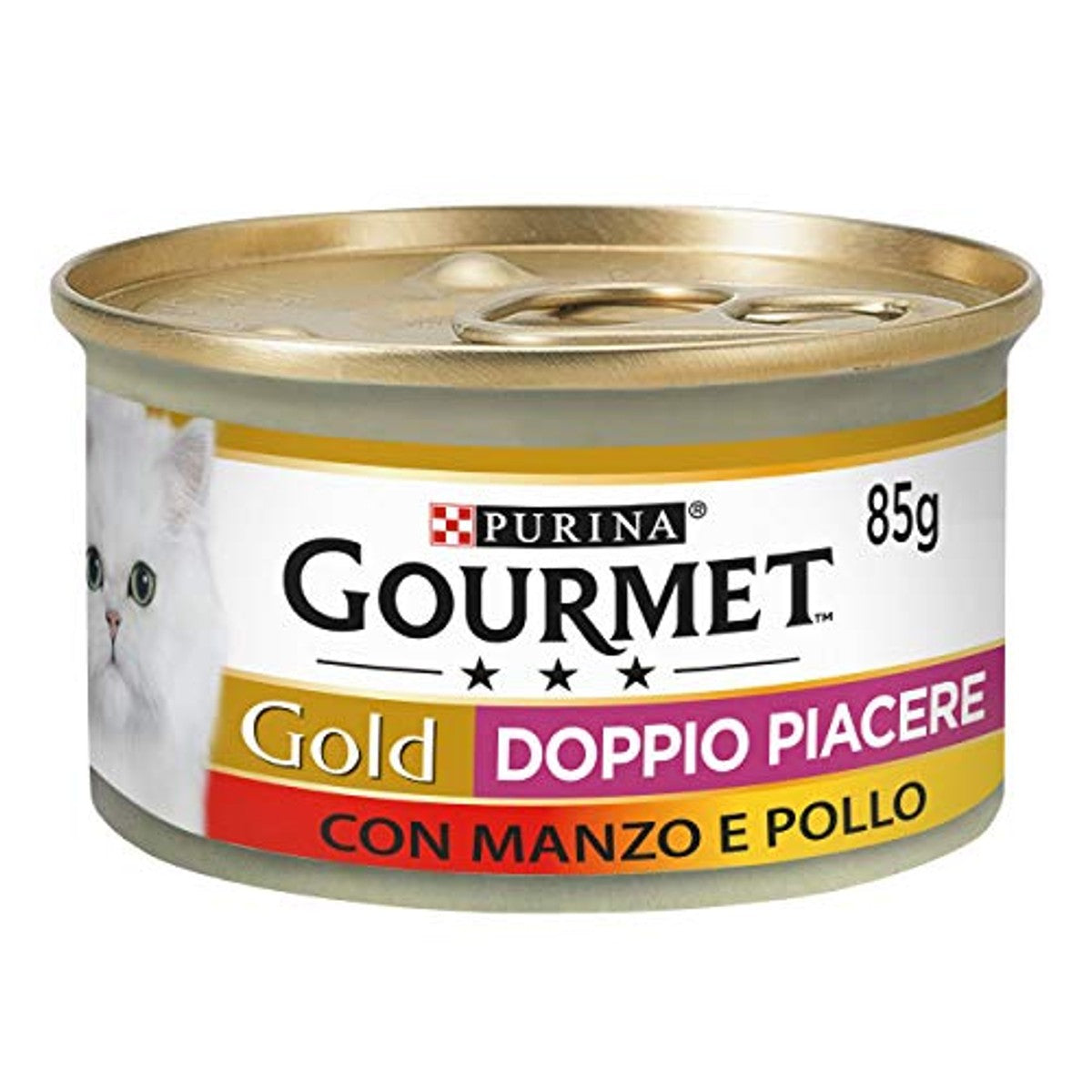 Gourmet Gold Dubbel Genot natvoer kattenvoer rund & kip 24 x 85 g - 6-pack