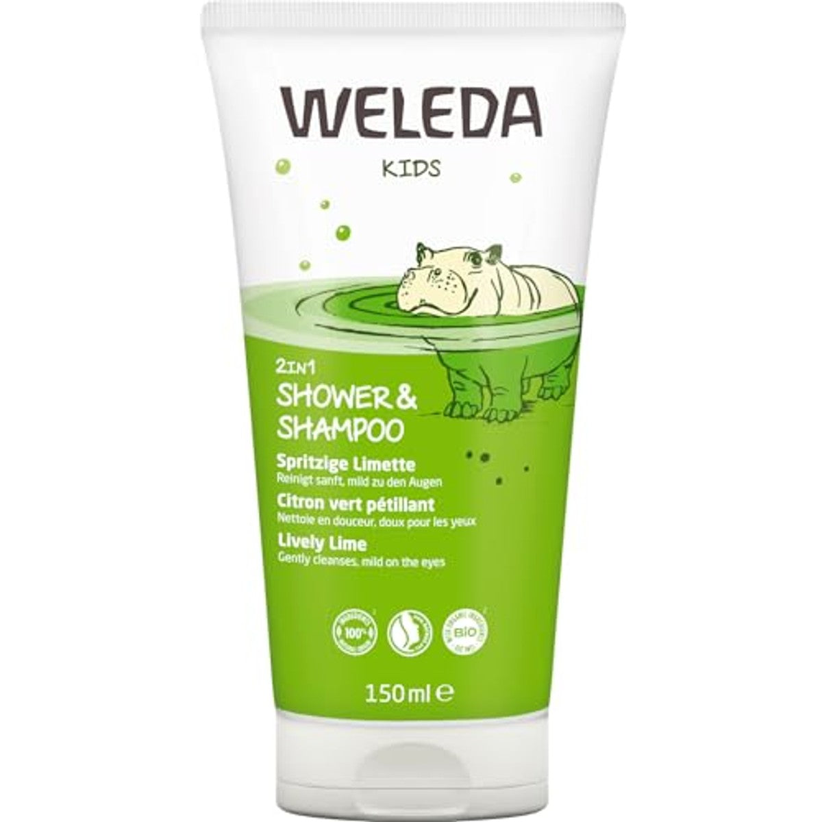 Weleda Bio Kids 2-in-1 Shower & Shampoo Limoen 150 ml - 6-pack