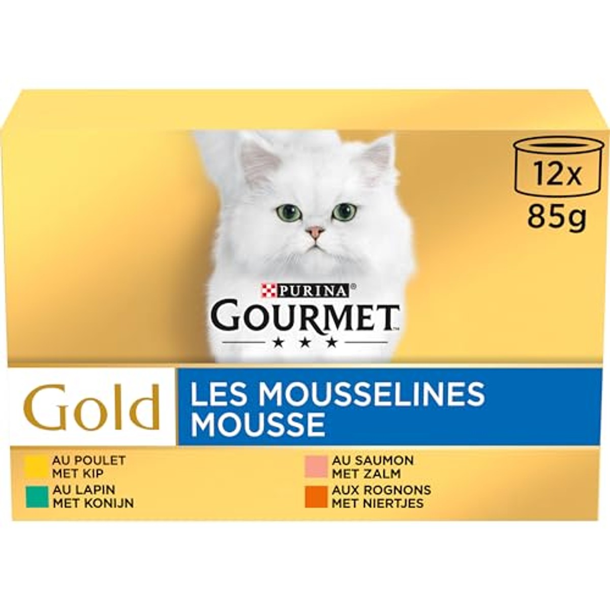 Gourmet Gold Mousselines natvoer kattenvoer diverse smaken - 3-pack