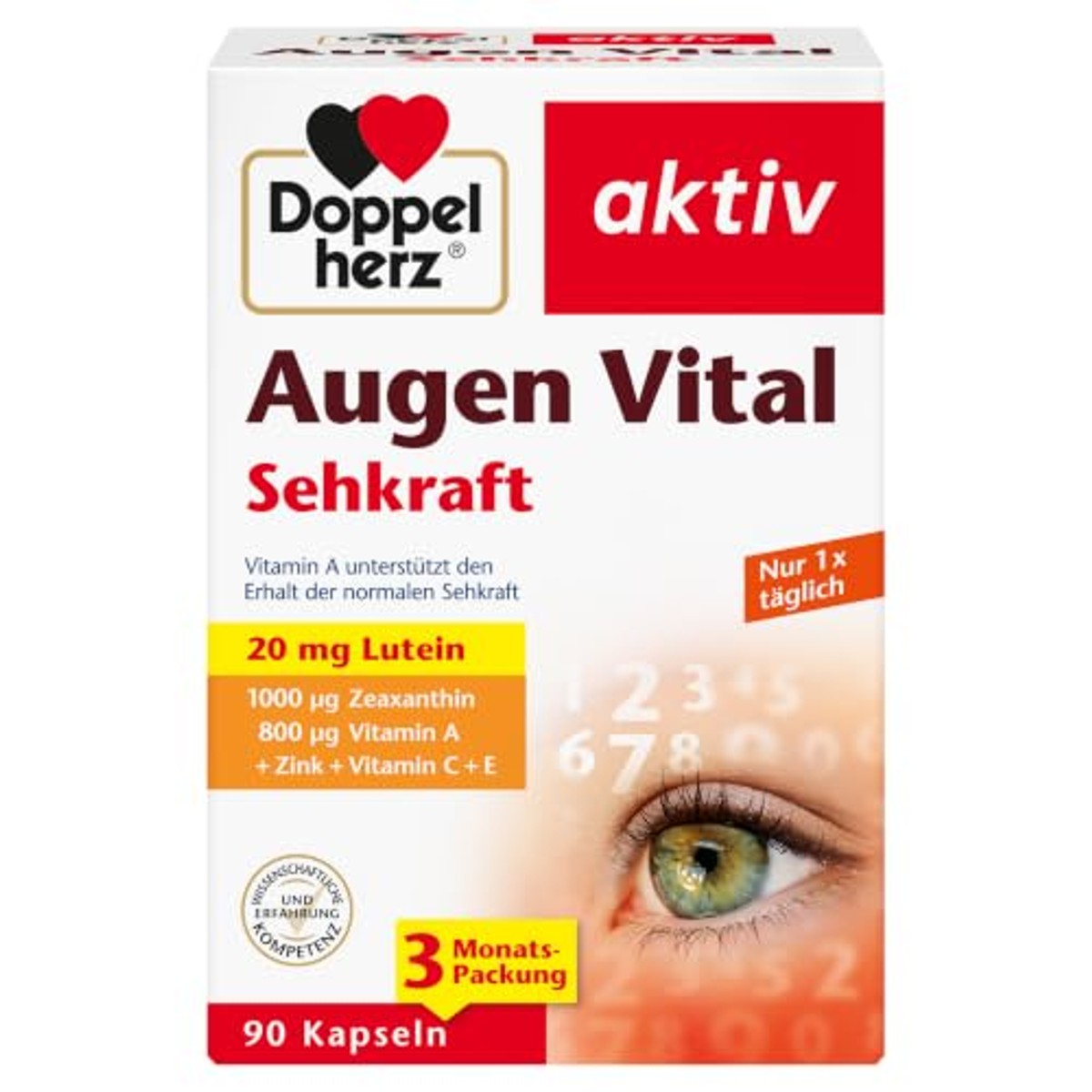 Doppelherz Ogen Vital met Luteïne en Zeaxanthine 90 Capsules - 3-pack