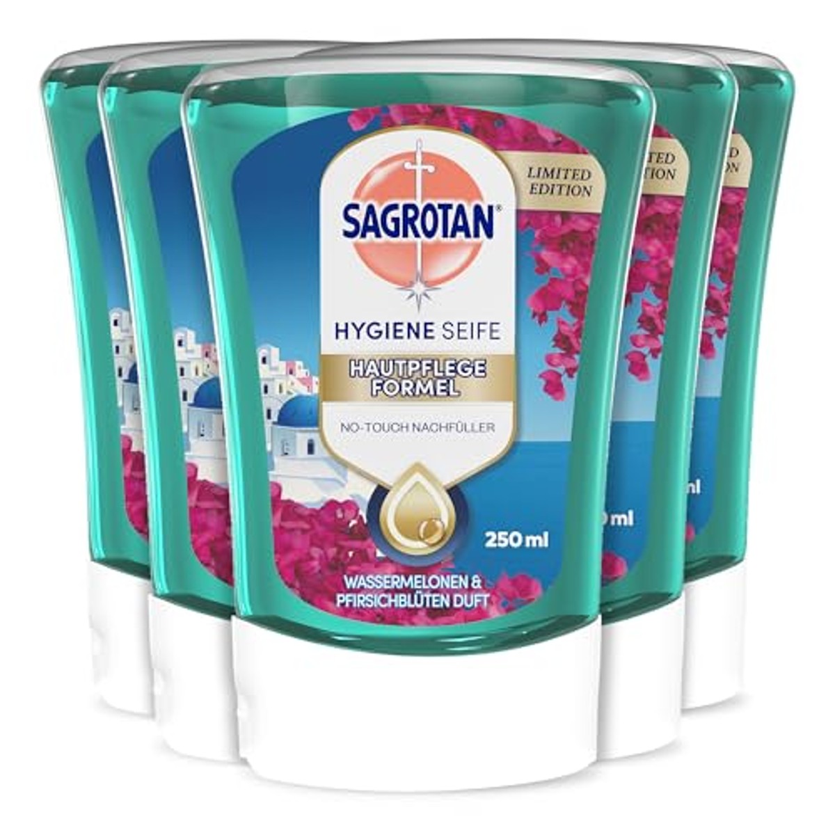 Sagrotan No-Touch navulzeep Floral Coast 5 x 250 ml - 3-pack – foto 2
