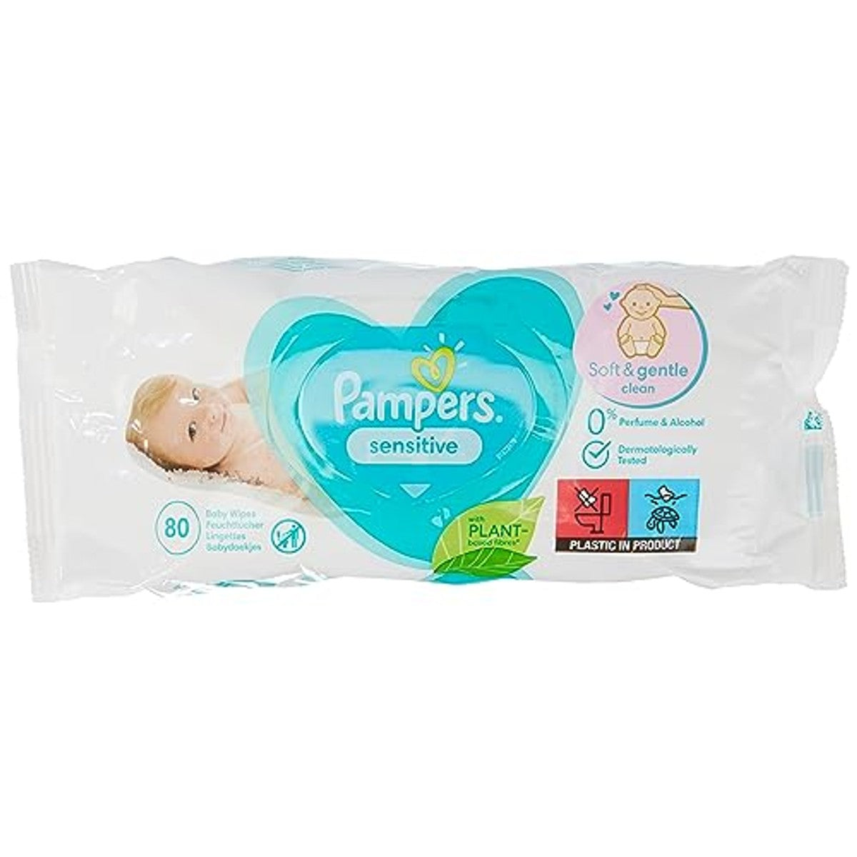 Pampers Sensitive vochtige doekjes 1x80 – Pampers