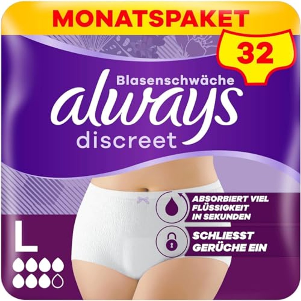 Always Discreet Slipje Plus maat L 32 broekjes – Always Discreet