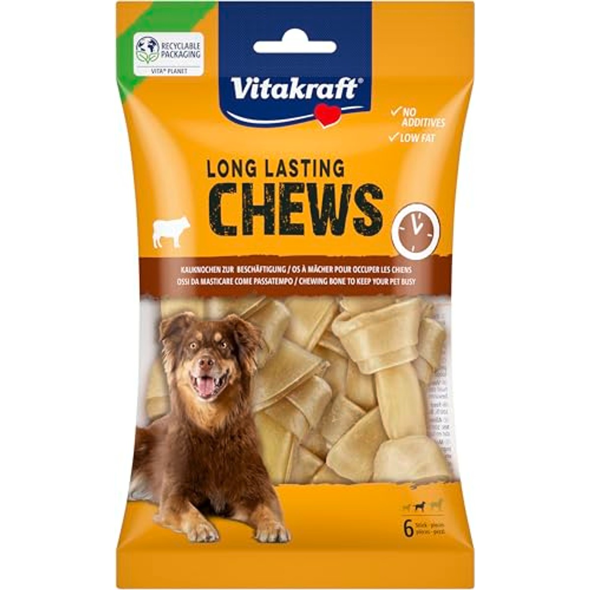Vitakraft Chews hondensnack kauwbot 10 cm 1 x 6 stuks - 3-pack
