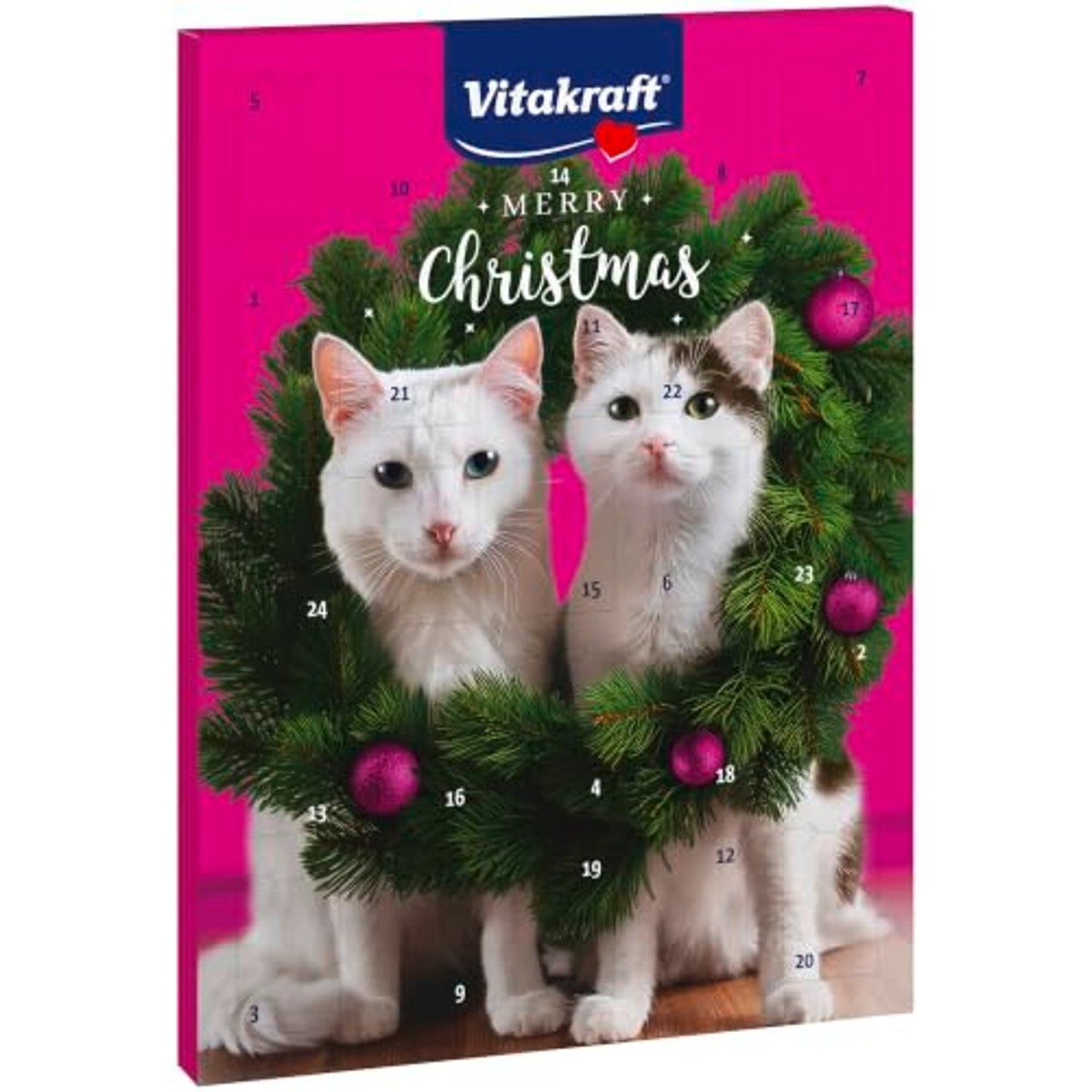 Vitakraft Adventskalender voor katten, voor Kerstmis 2024, liefdevol samengestelde selectie lekkere snacks, voor de periode vóór Kerstmis, kattenlekkernijen, voor alle leeftijden (1 x 363 g) – Vitakraft