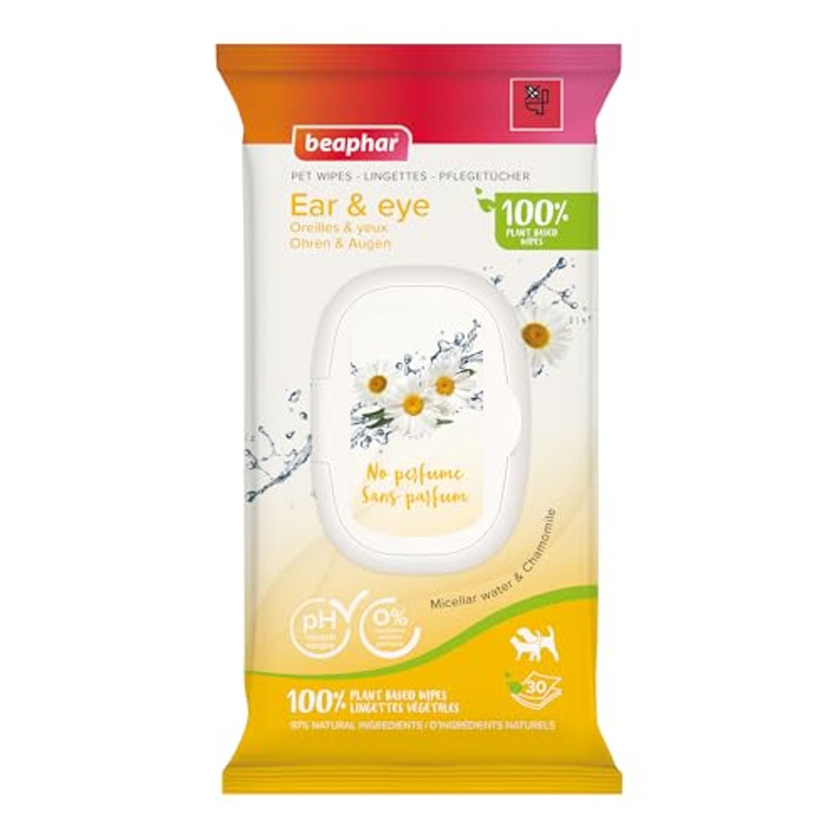 Beaphar Verzorgende Doekjes Oren & Ogen hond & kat, 30 stuks - 3-pack
