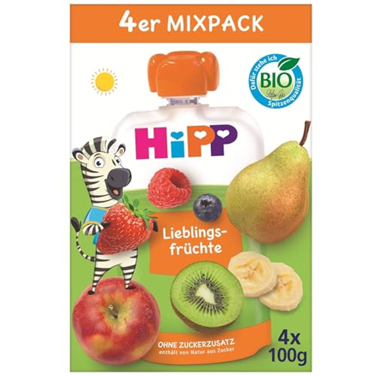 HiPP Bio Knetschie Mixpack Favoriete vruchten 3 x 16 stuks - Voordeelverpakking