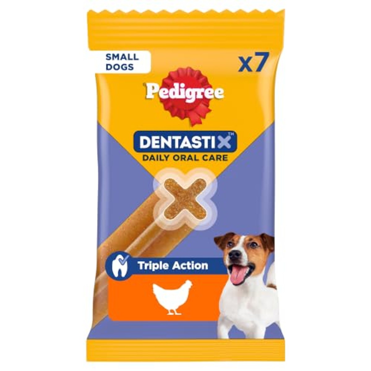 Pedigree Dentastix hondensnack kip en rundvlees 10 x 7 stuks - 3-pack