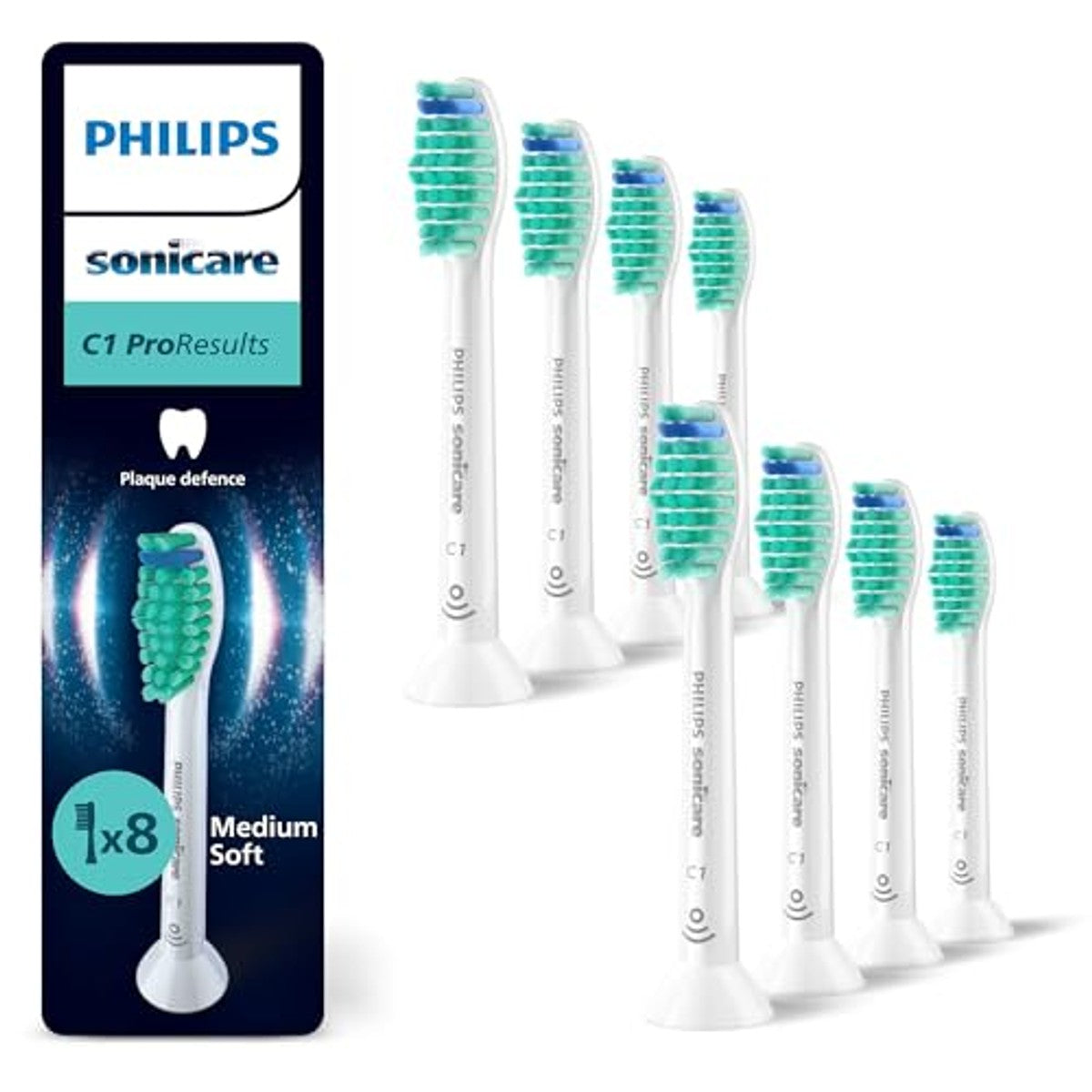 Philips Sonicare C1 ProResults Opzetborstels Wit 8 stuks - 3-pack
