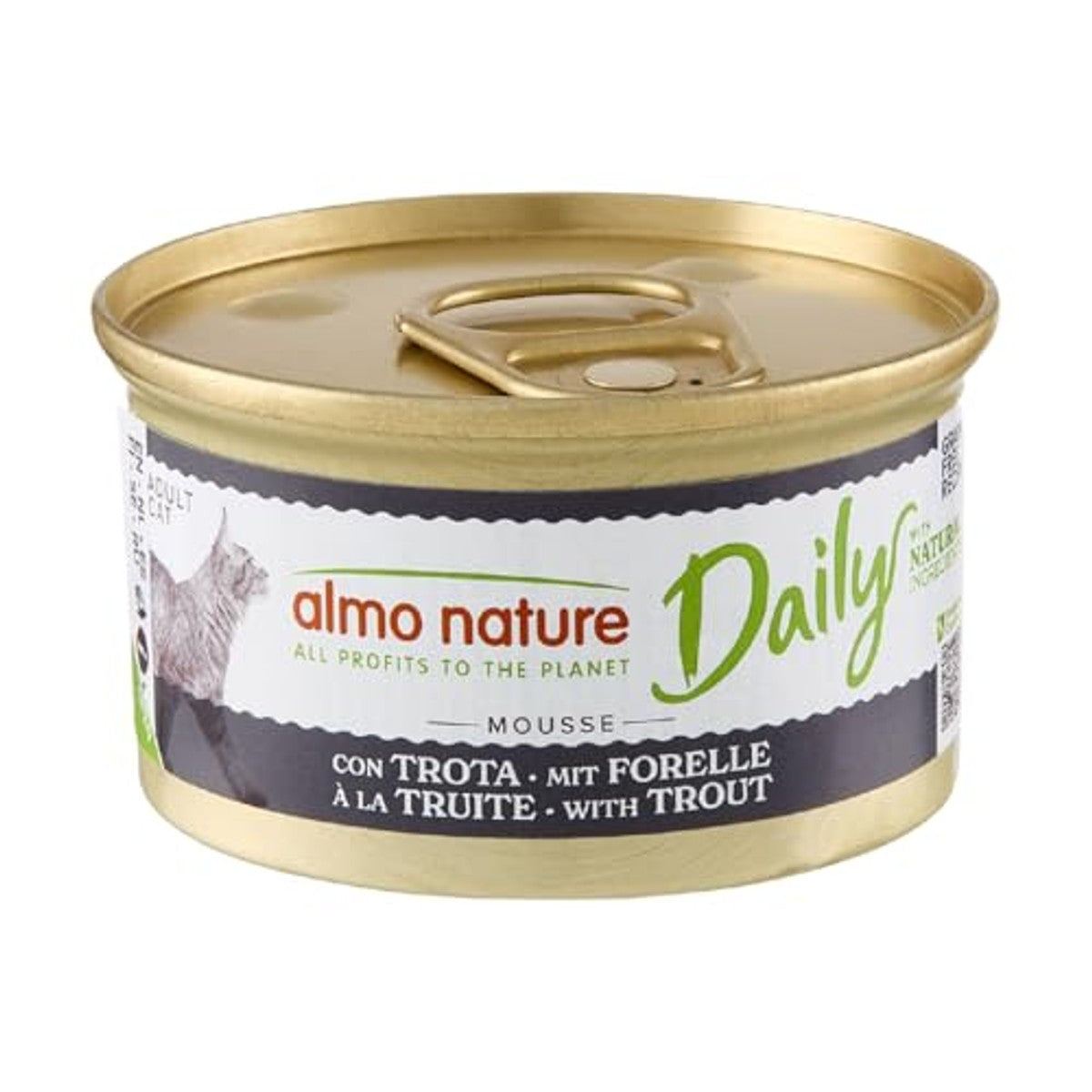 Almo Nature Daily Natvoer voor Katten Mousse Forel 24 x 85 g - 3-pack
