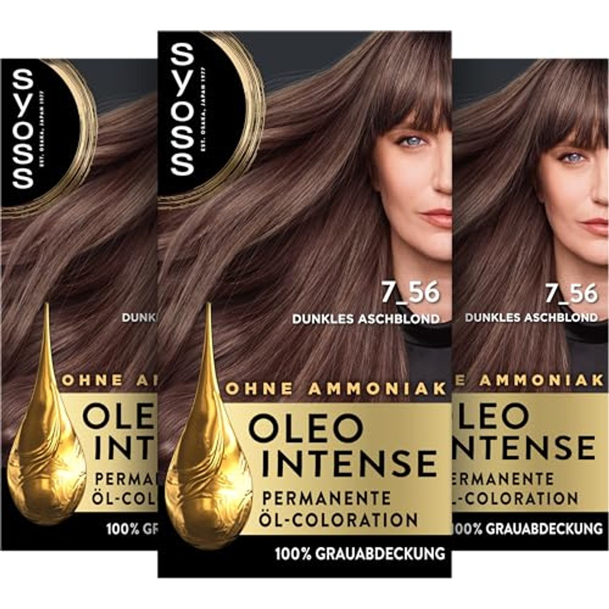 Syoss Oleo Intense 7-56 donker asblond 3 x 130 ml – Syoss