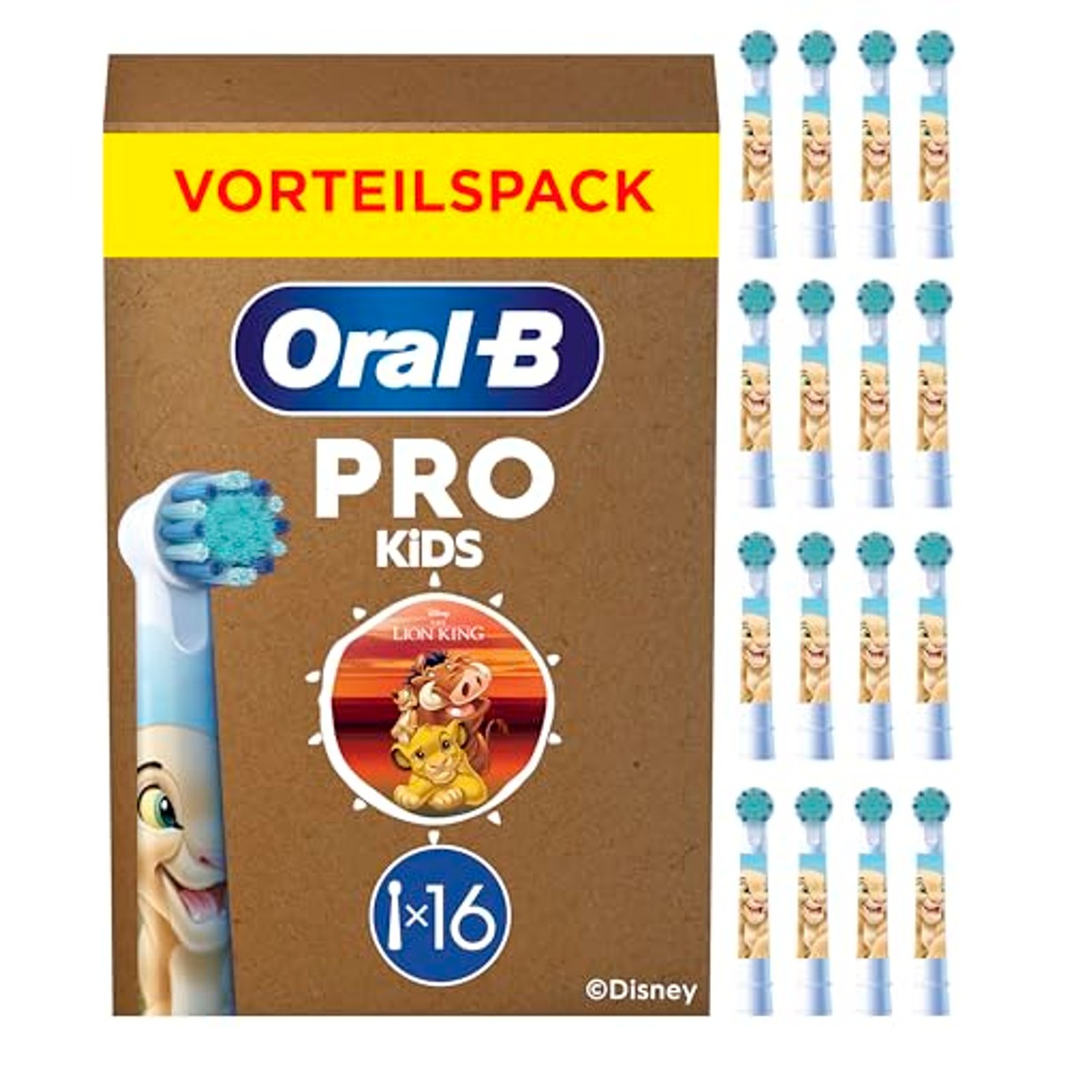 Oral-B Pro Kids 3+ Disney Leeuwenkoning opzetborstels 16 stuks – Oral-B