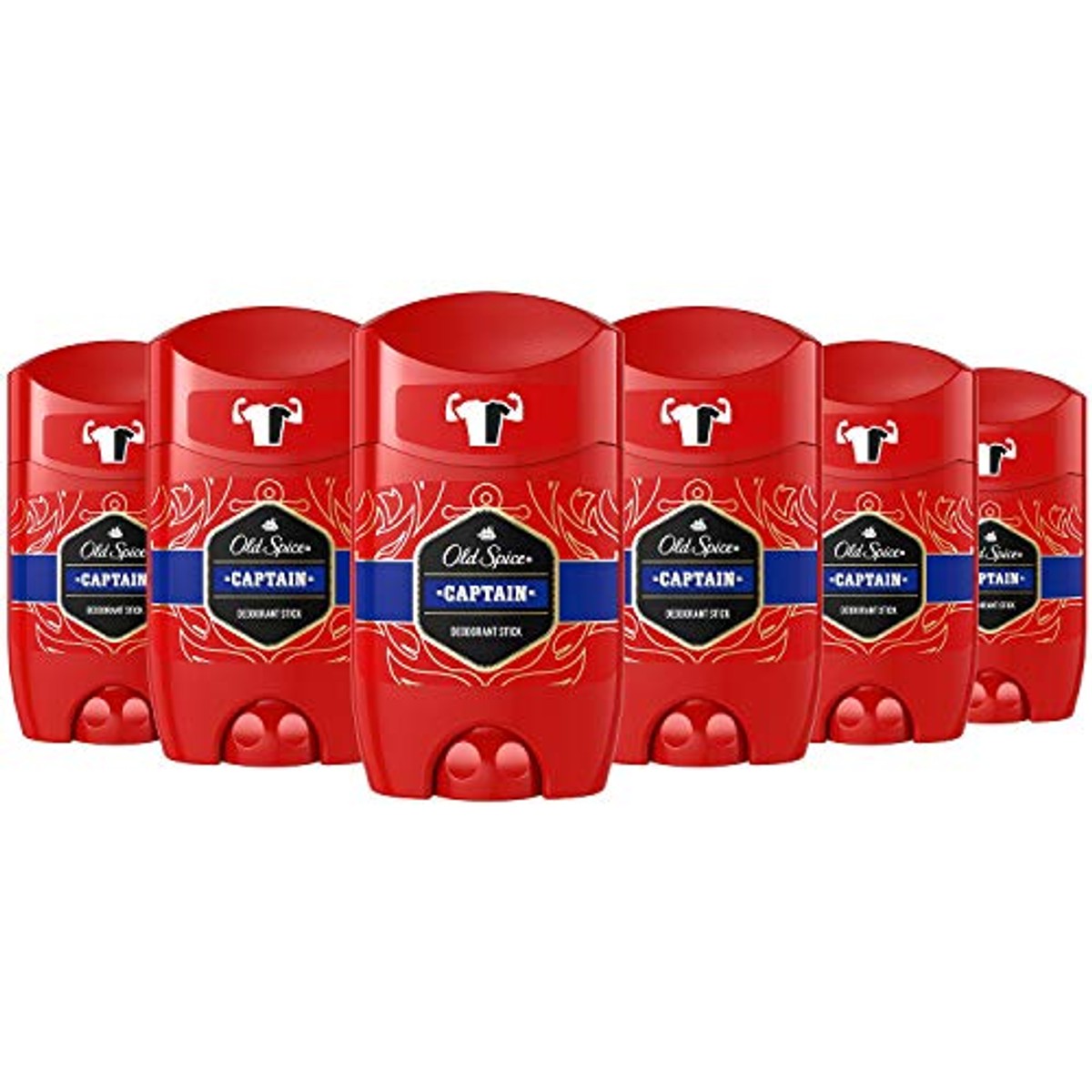 Old Spice Captain deodorantstick voor mannen 6 x 50 ml - Voordeelverpakking