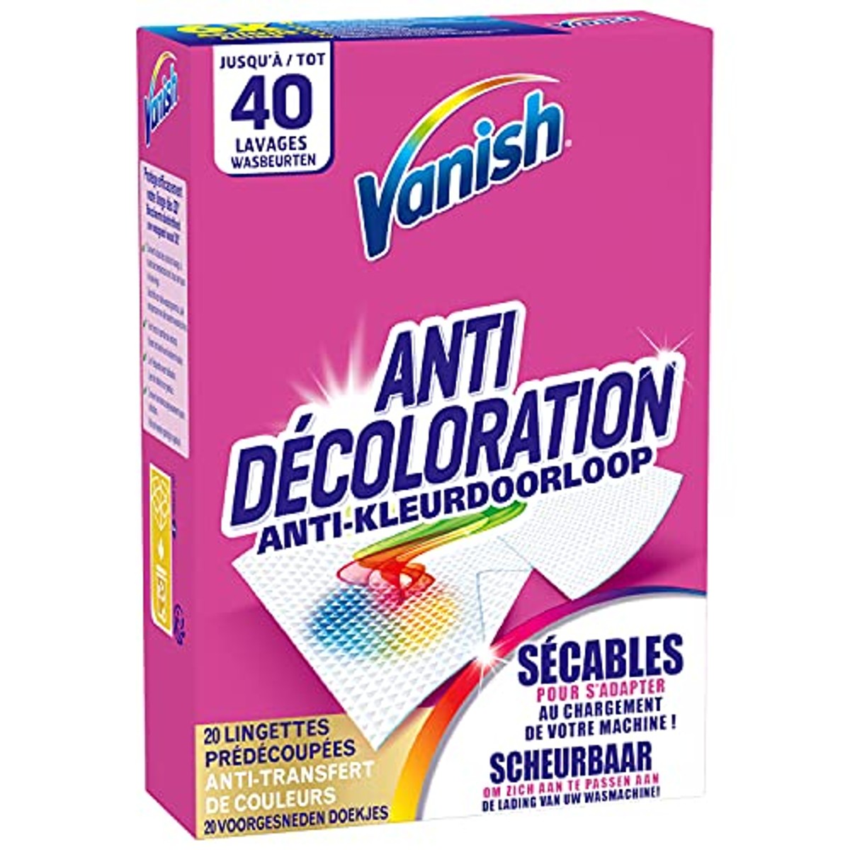 Vanish Oxi Action 2-in-1 anti-verkleuringsdoekjes - 3-pack