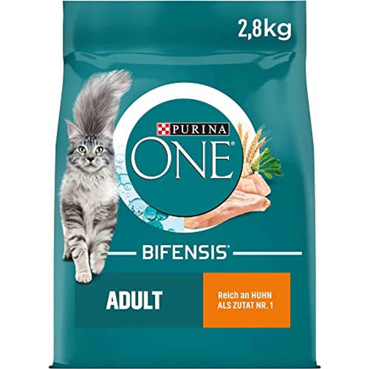 PURINA ONE BIFENSIS Adult kattenvoer, droog, rijk aan kip, 4 x 2,8 kg – PURINA ONE