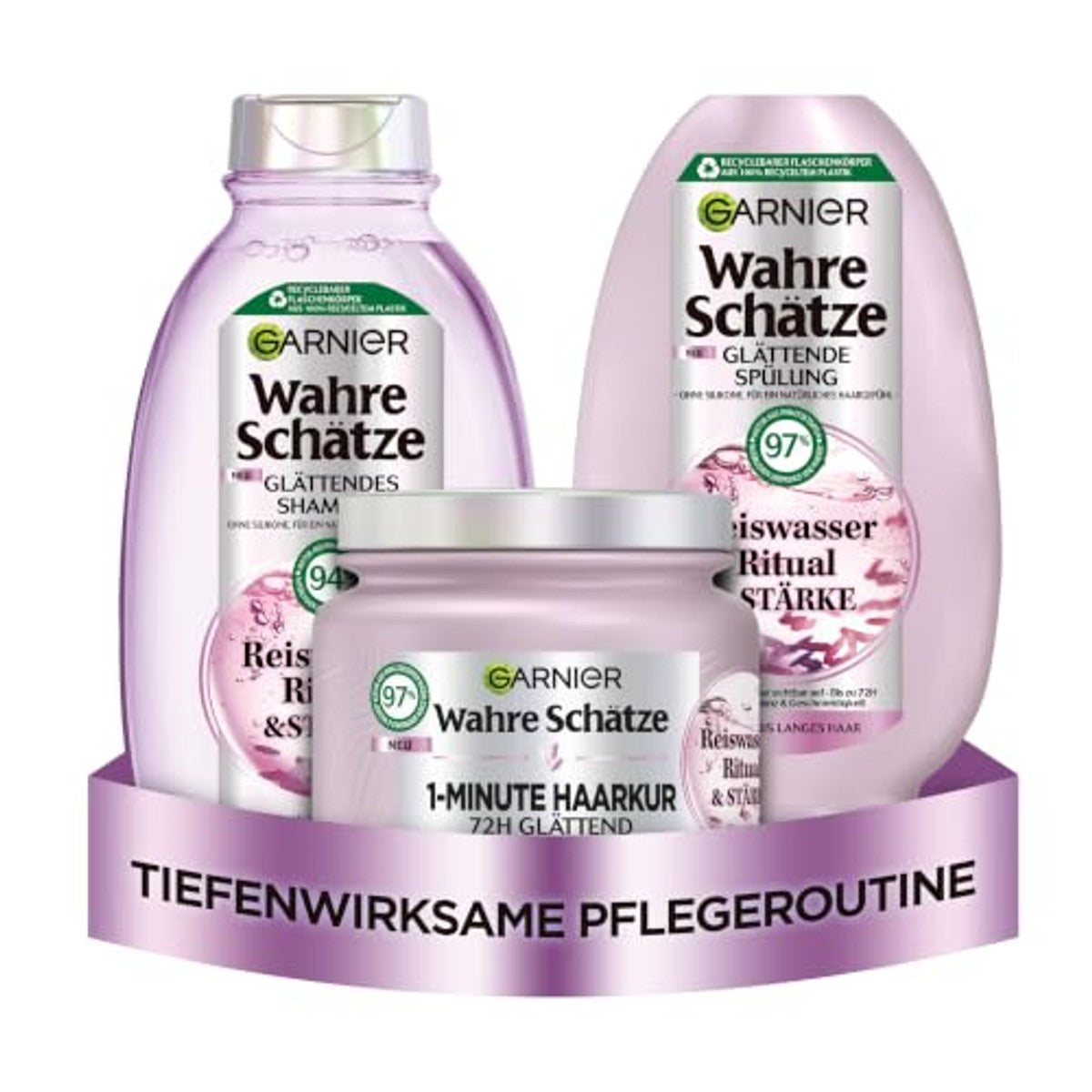 Garnier Wahre Schätze Rijstwater Set 250 ml + 200 ml + 6 x 340 ml - Voordeelverpakking