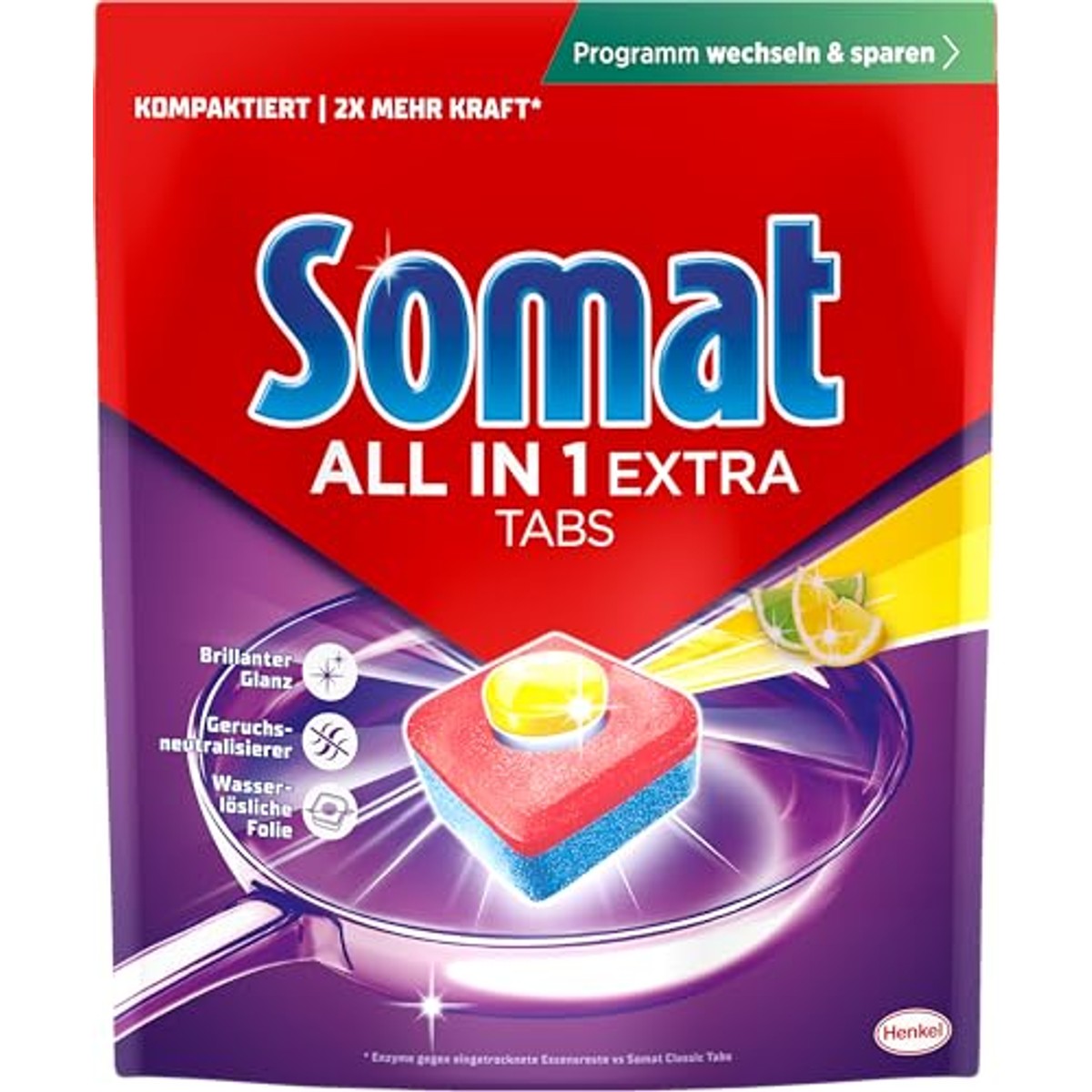 Somat All in 1 Extra Citroen vaatwastabletten 3 x 92 tabs - Voordeelverpakking