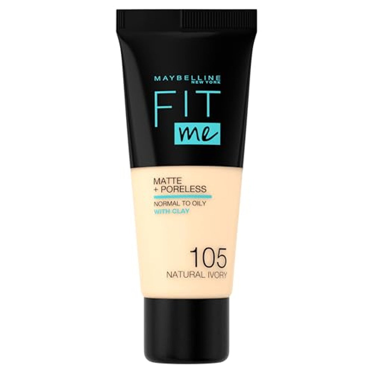 MAYBELLINE Fit Me Matte Poreless 105 Natural Ivory 30 ml - 3 stuks
