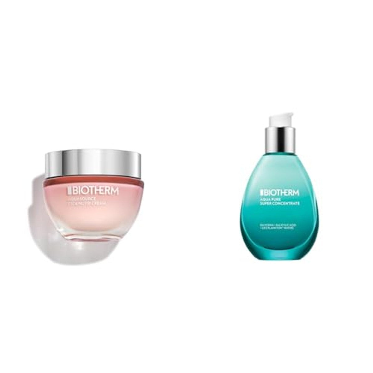 Biotherm Aquasource Cica Nutri Cream 50 ml & Aqua Pure Super Concentrate Dagverzorging 50 ml - 3-pack