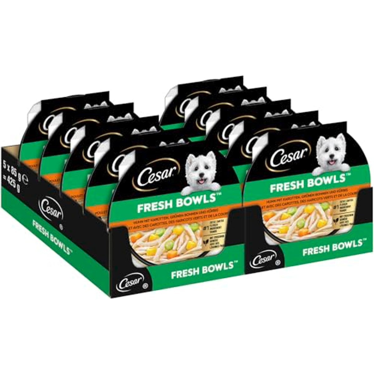 Cesar Schaal hondenvoer kip 2 x 5 x 85 g - 6-pack