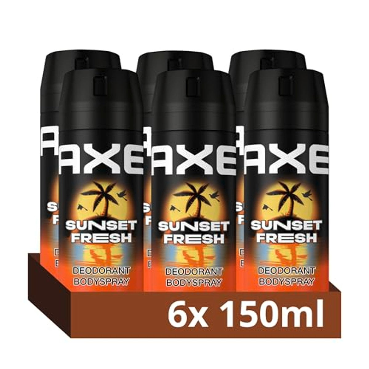 Axe Sunset Fresh Bodyspray zonder aluminiumzouten 6 x 150 ml – Axe