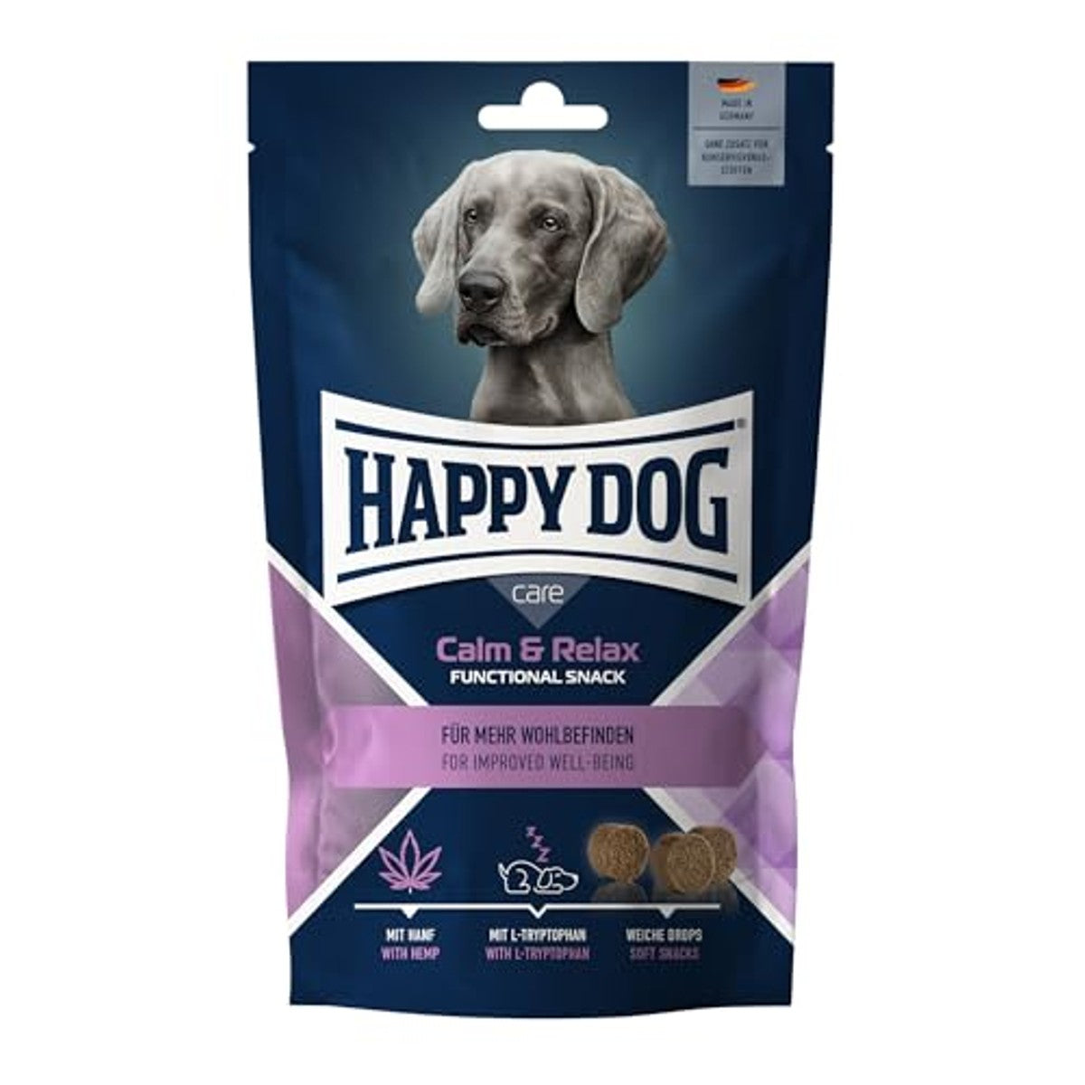 Happy Dog Care Snack Calm & Relax hondensnack 100g - 3-pack