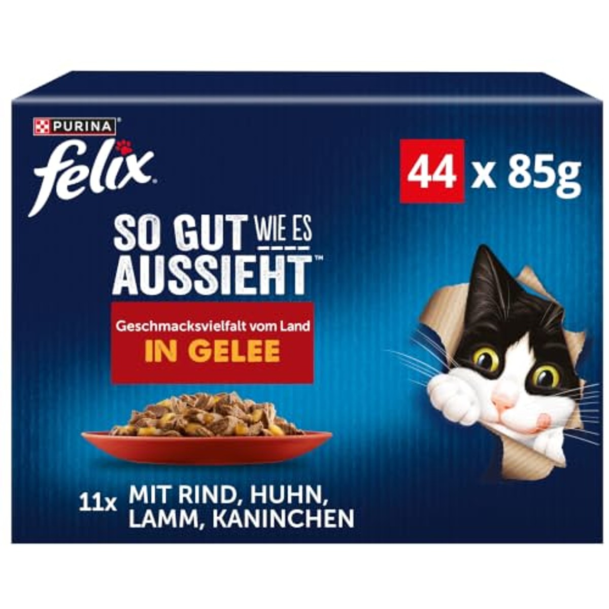 FELIX Zo goed als het eruit ziet natvoer 44 portiezakjes – Felix