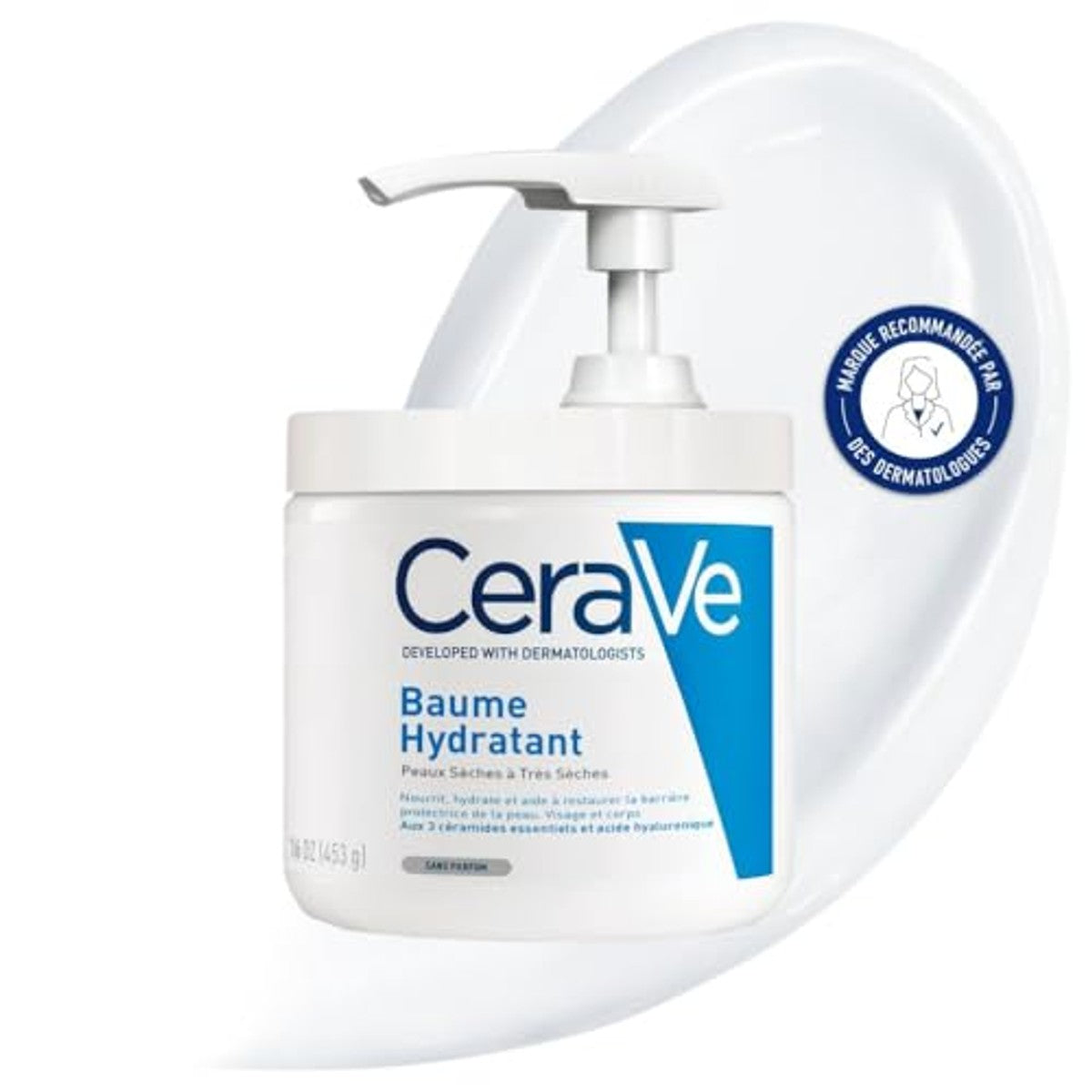 CeraVe Vochtinbrengende Crème voor Droge Huid, Lichaam en Gezicht 453 g - 3-pack
