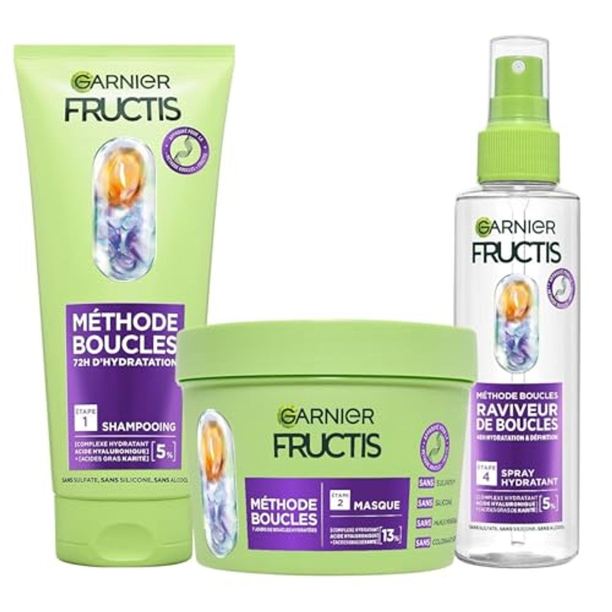 Garnier Methode Krullen 200 ml + 370 ml + 150 ml – Garnier