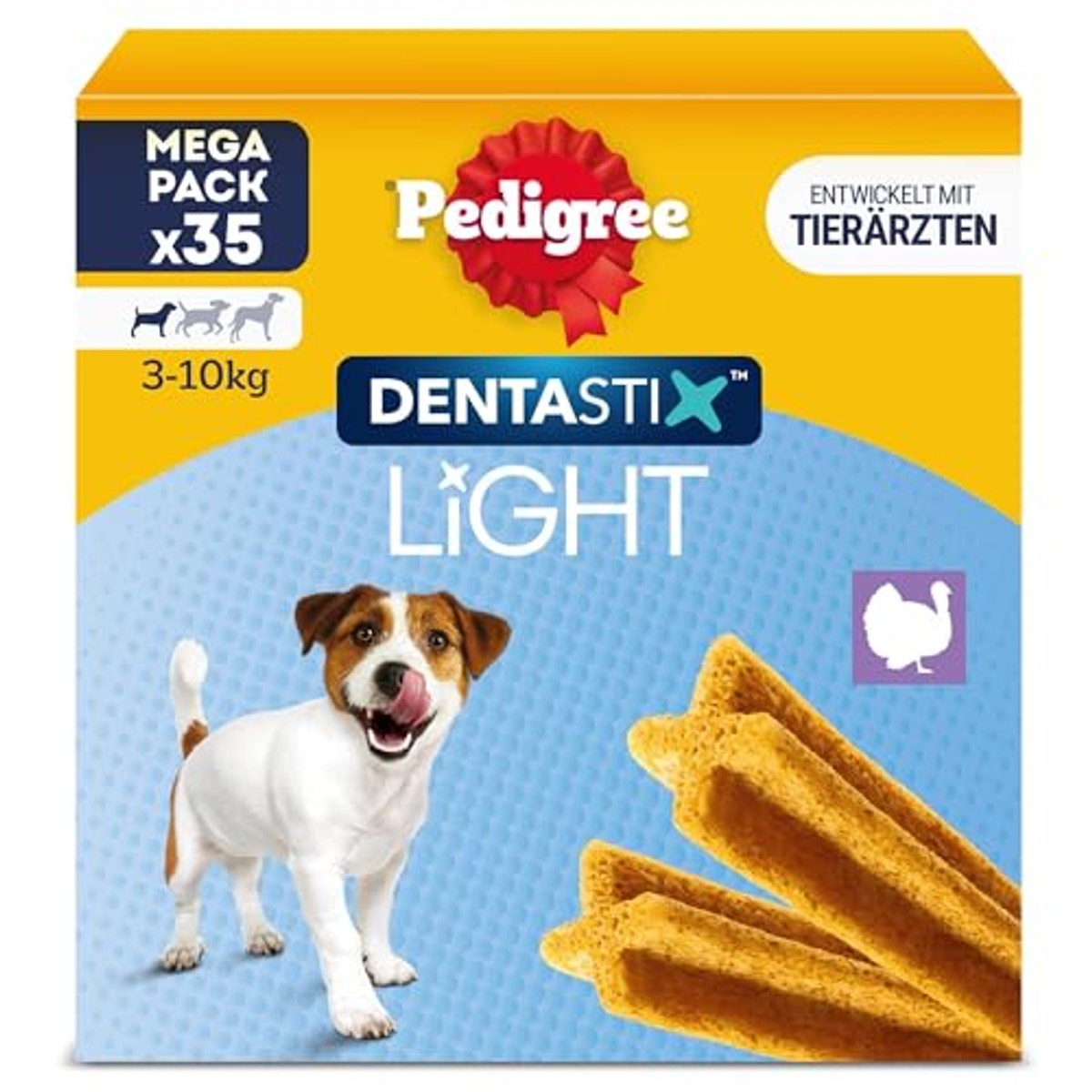 Pedigree Dentastix Light hondensnack kalkoen 5 x 7 stuks - 3-pack