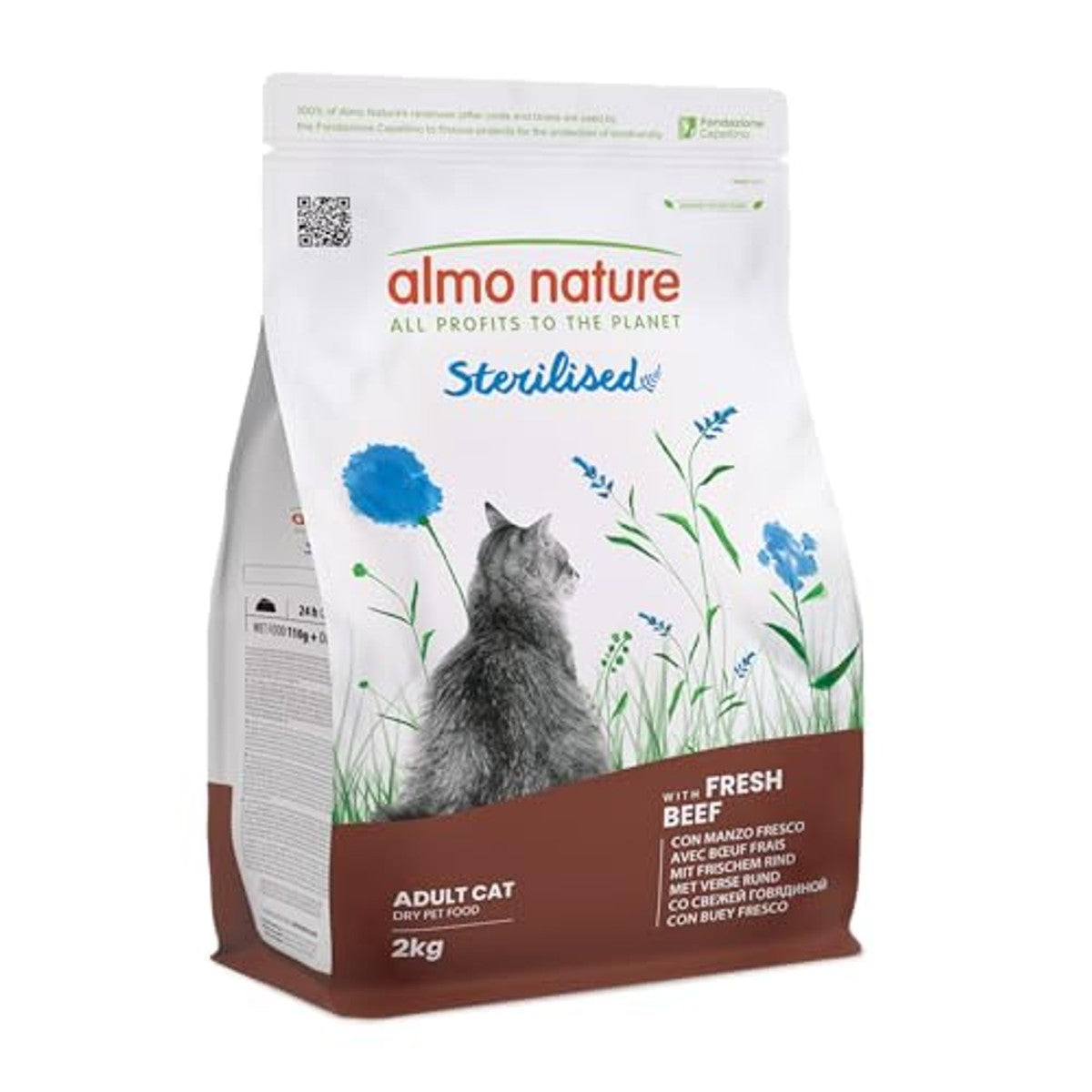 Almo Nature Sterilised Droogvoer Kat Vers Rundvlees 2 kg - 6-pack