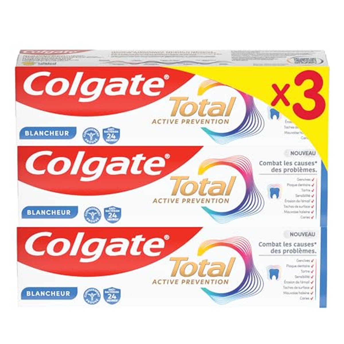 Colgate Total Prevention Active Natural White tandpasta 3 x 75 ml – Colgate