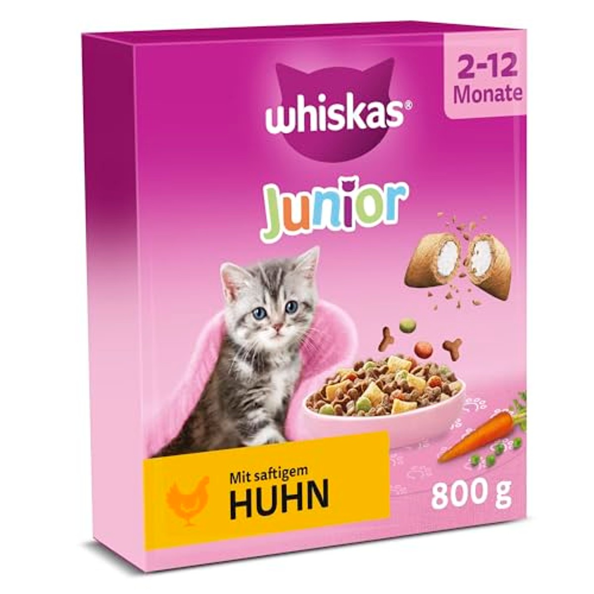 Whiskas Junior droogvoer kat kip 5 x 800 g - 3-pack