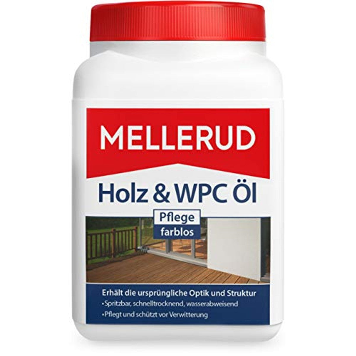 Mellerud Hout & WPC olie verzorging kleurloos 0,75 l – Mellerud
