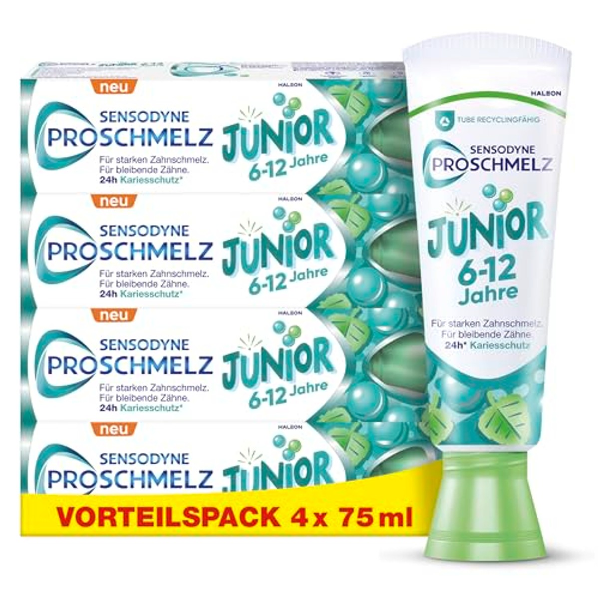Sensodyne PROSCHMELZ Junior tandpasta 6-12 jaar 4 x 75 ml – Sensodyne