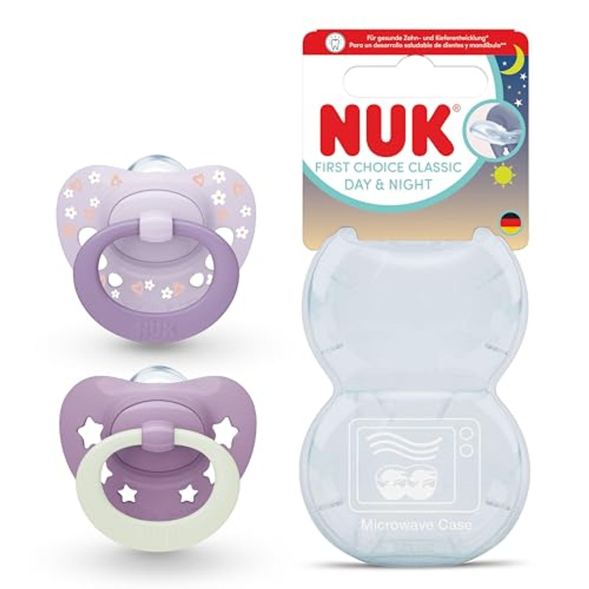 NUK First Choice Classic Day & Night fopspeen 6-18 maanden 2 stuks – NUK