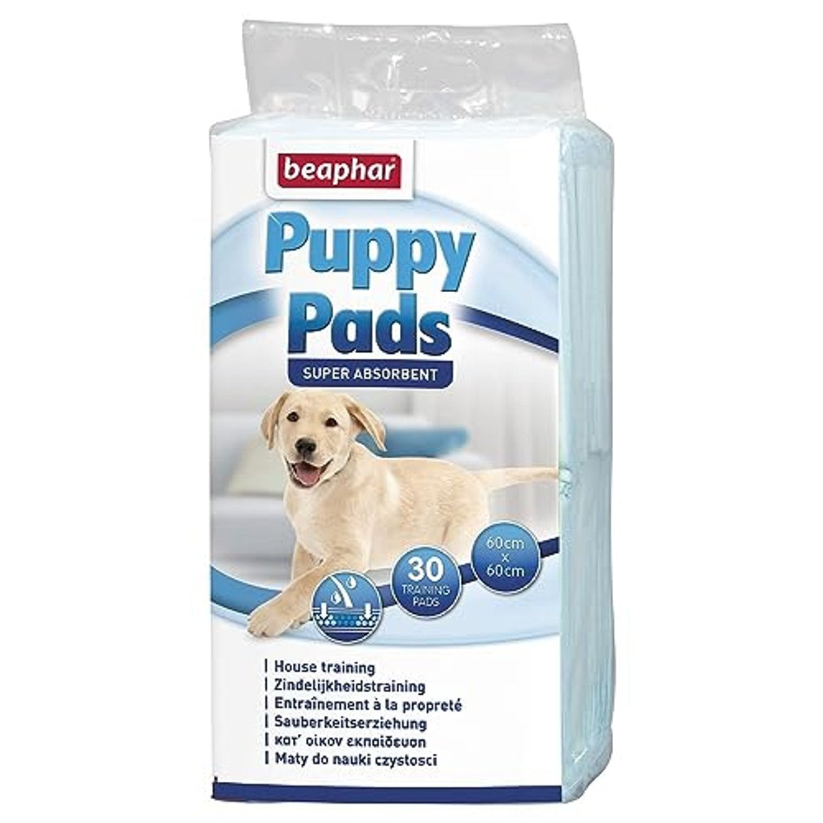 beaphar - Puppy Pads - Für Hunde Und Katzen - Hygienematten - Unterstützt Die Erziehung Zur Stubenreinheit - Extrem Saugfähig - 60x60 cm - 30 Stück - Weiß – beaphar