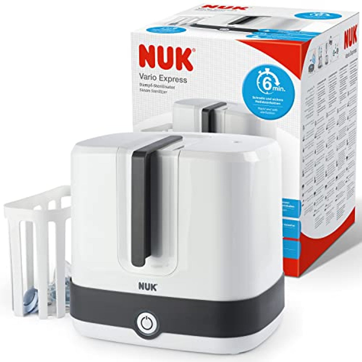 NUK Vario Express Stoom-sterilisator wit - 6-pack – foto 2