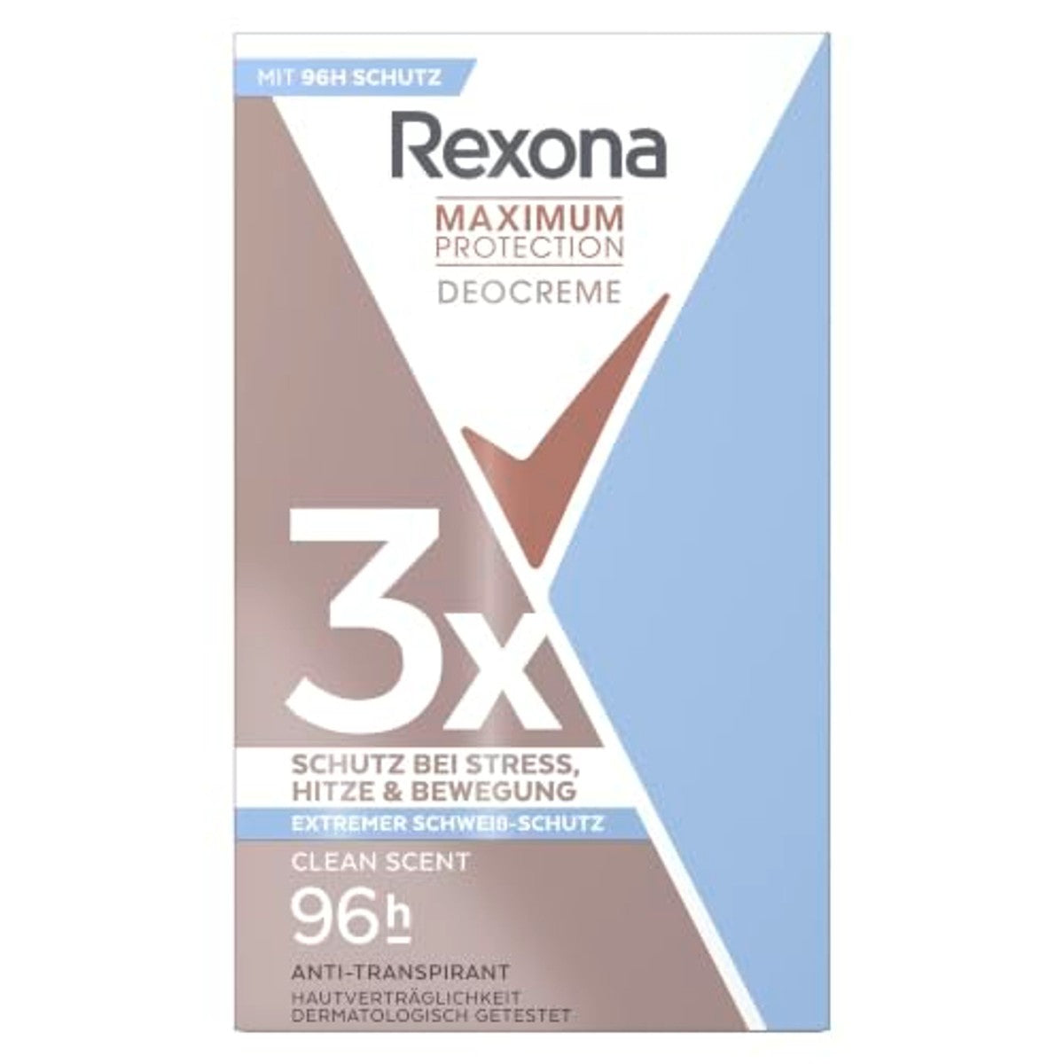 Rexona Maximum Protection Clean Scent Deocrème 3 x 45 ml - Voordeelverpakking
