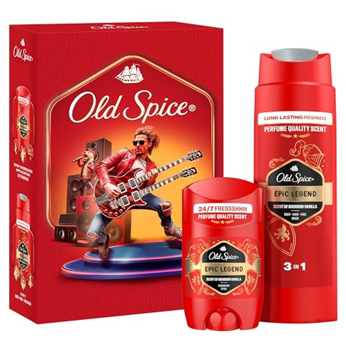 Old Spice Knight cadeauset Epic Legend 50 ml + 3 x 250 ml - Voordeelverpakking