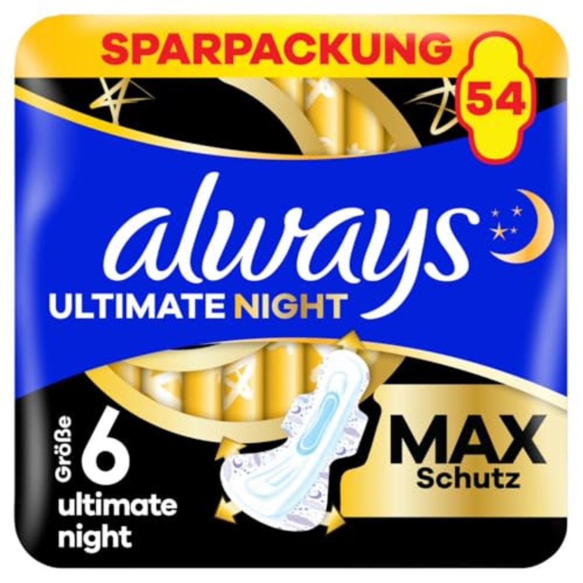 Always Ultimate Night maat 6 maandverband 54 stuks – Always