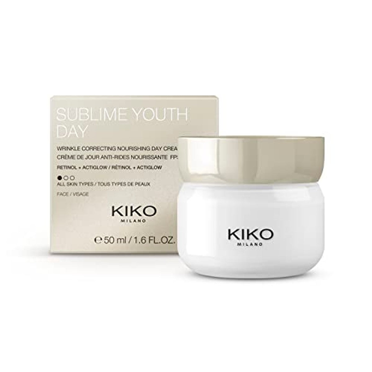 KIKO Milano Sublime Youth Day | Voedingsstoffen donerende anti-rimpel dagcrème met retinol - SPF 15 – Kiko Milano