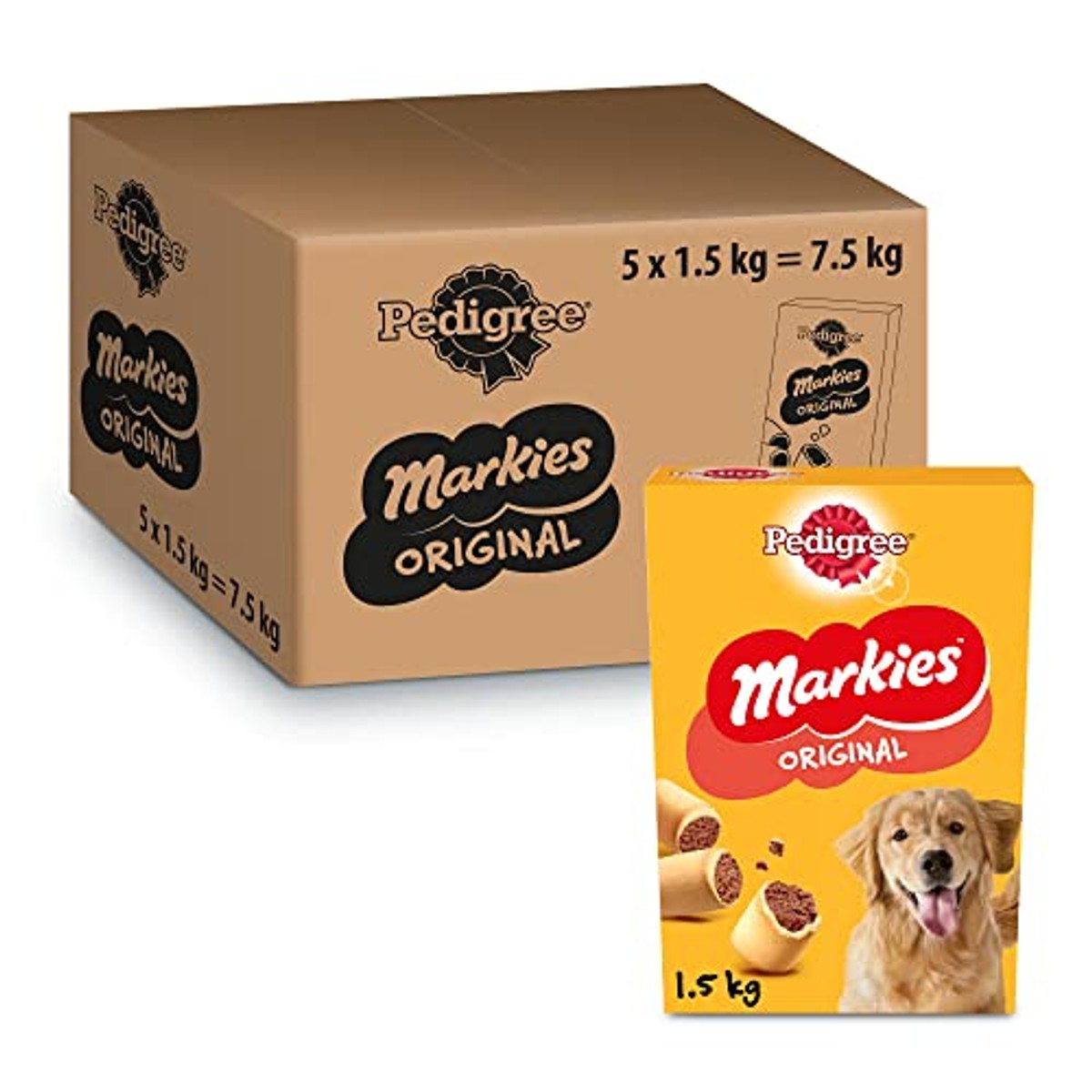 Pedigree Markies hondensnack Tuethanische smaak 5 x 1,5 kg - 3-pack