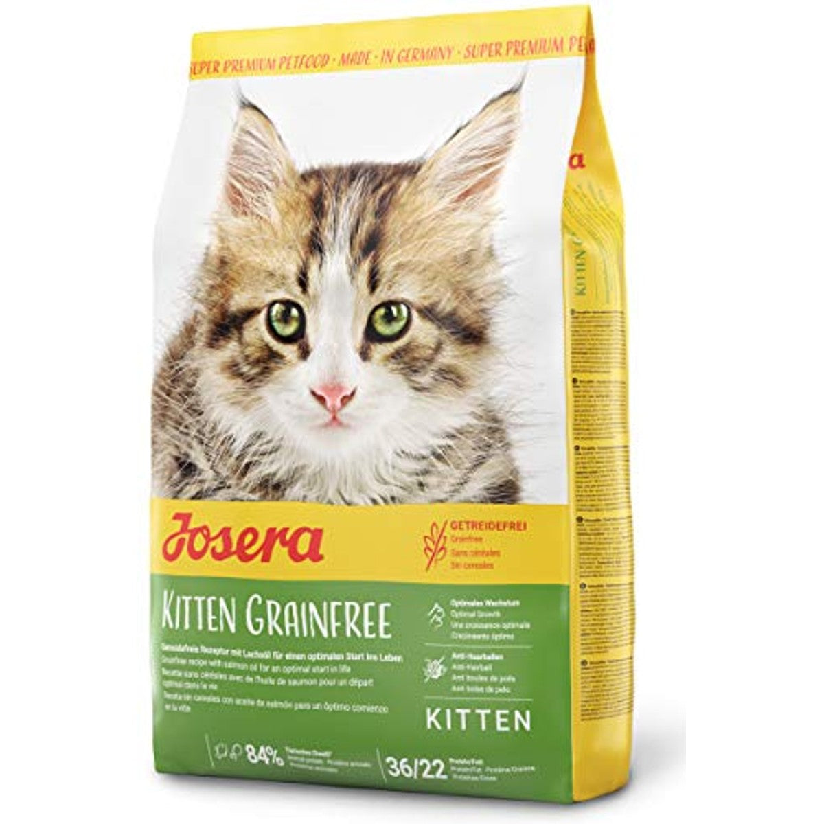 Josera Kitten Grainfree Droogvoer Kat Gevogelte 2 kg - 6-pack