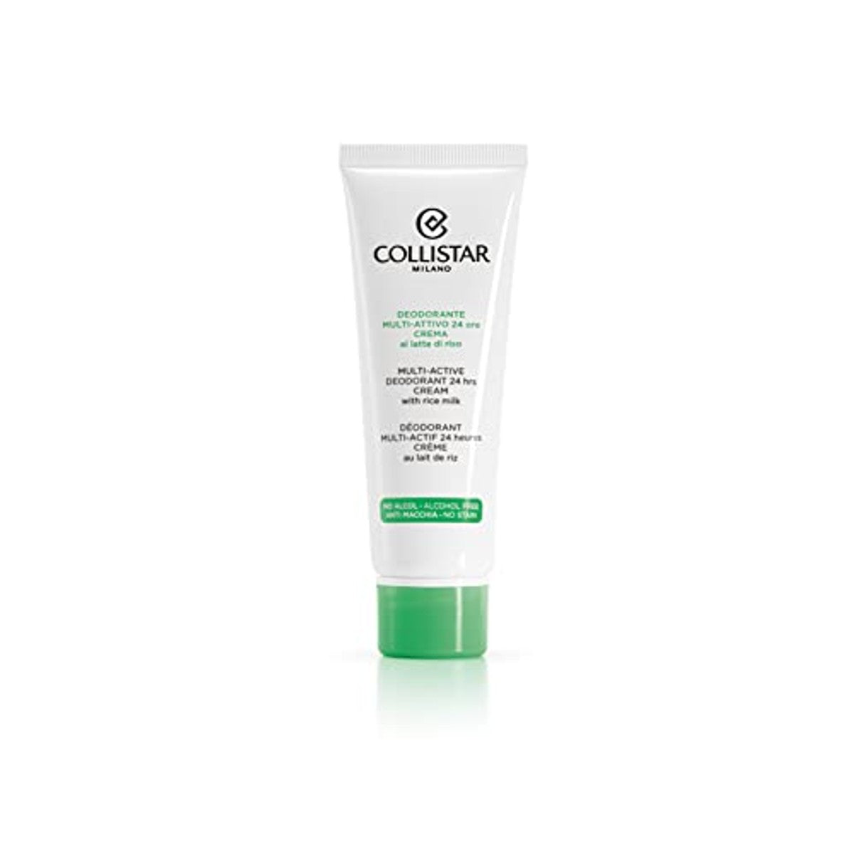 Collistar Multi-actieve Crème-deodorant 48 uur met Rijstmelk 75 ml - 3-pack