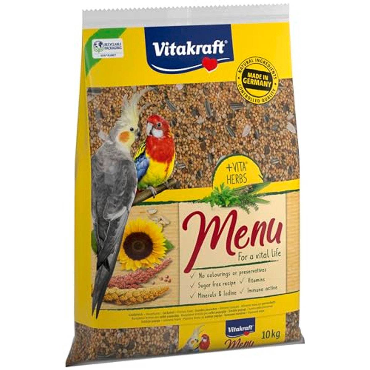 Vitakraft Menu parkietenvoer met kruiden 1 x 10 kg - 3-pack – foto 2