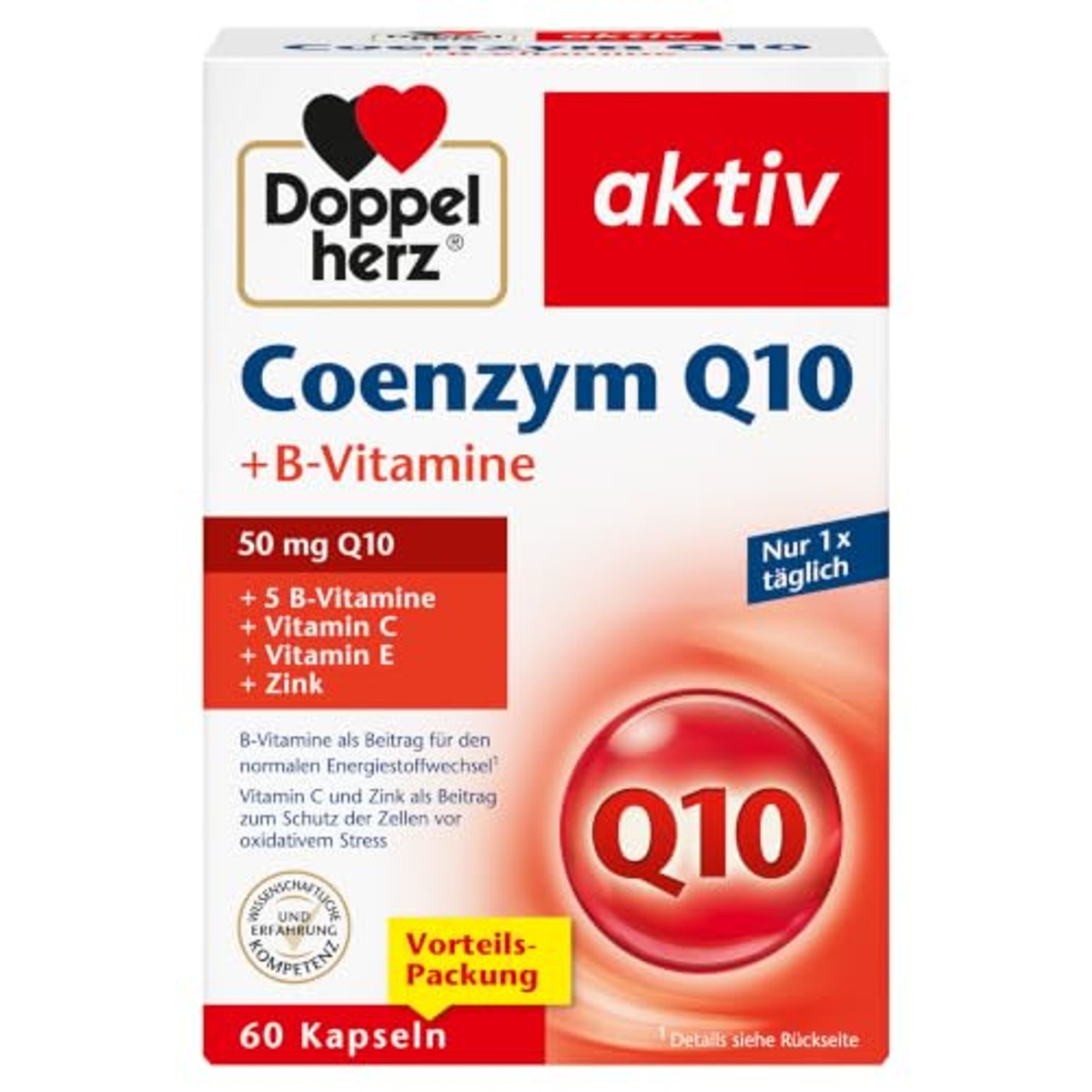 Doppelherz Coenzym Q10 + B-vitamines 60 Capsules - 3-pack