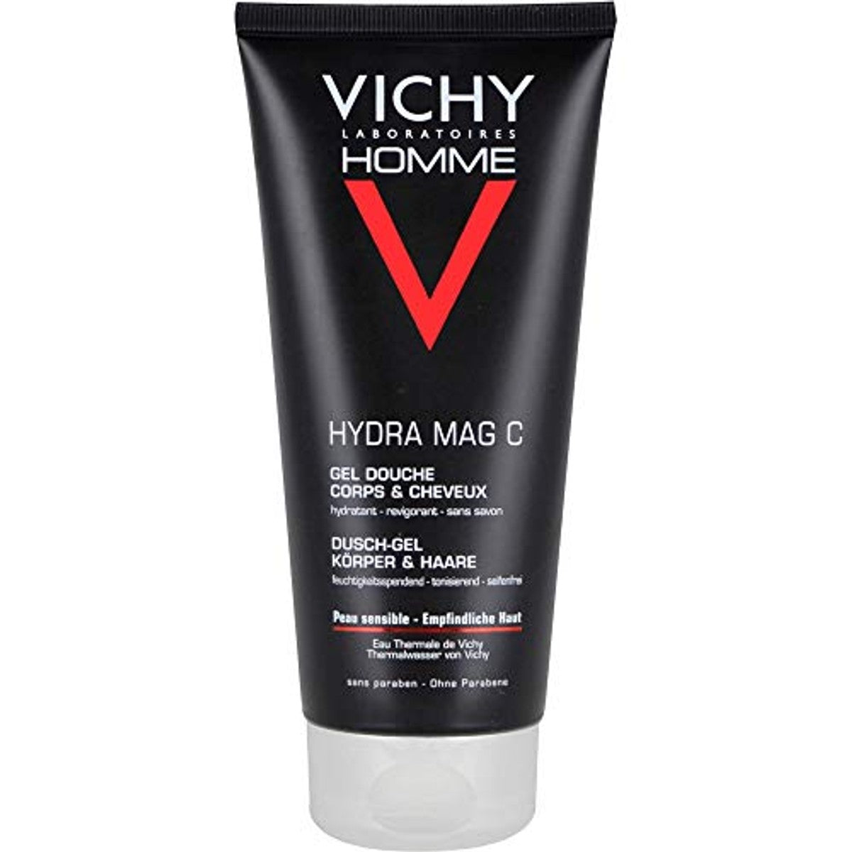Vichy Homme Hydra Mag C Douchegel voor Lichaam, Gezicht en Haar 200 ml - 3-pack