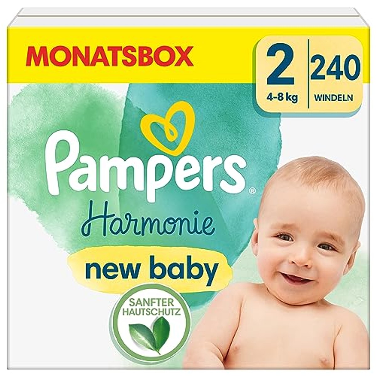 Pampers Harmonie Babyluiers maat 2 (4-8 kg) 240 stuks – Pampers