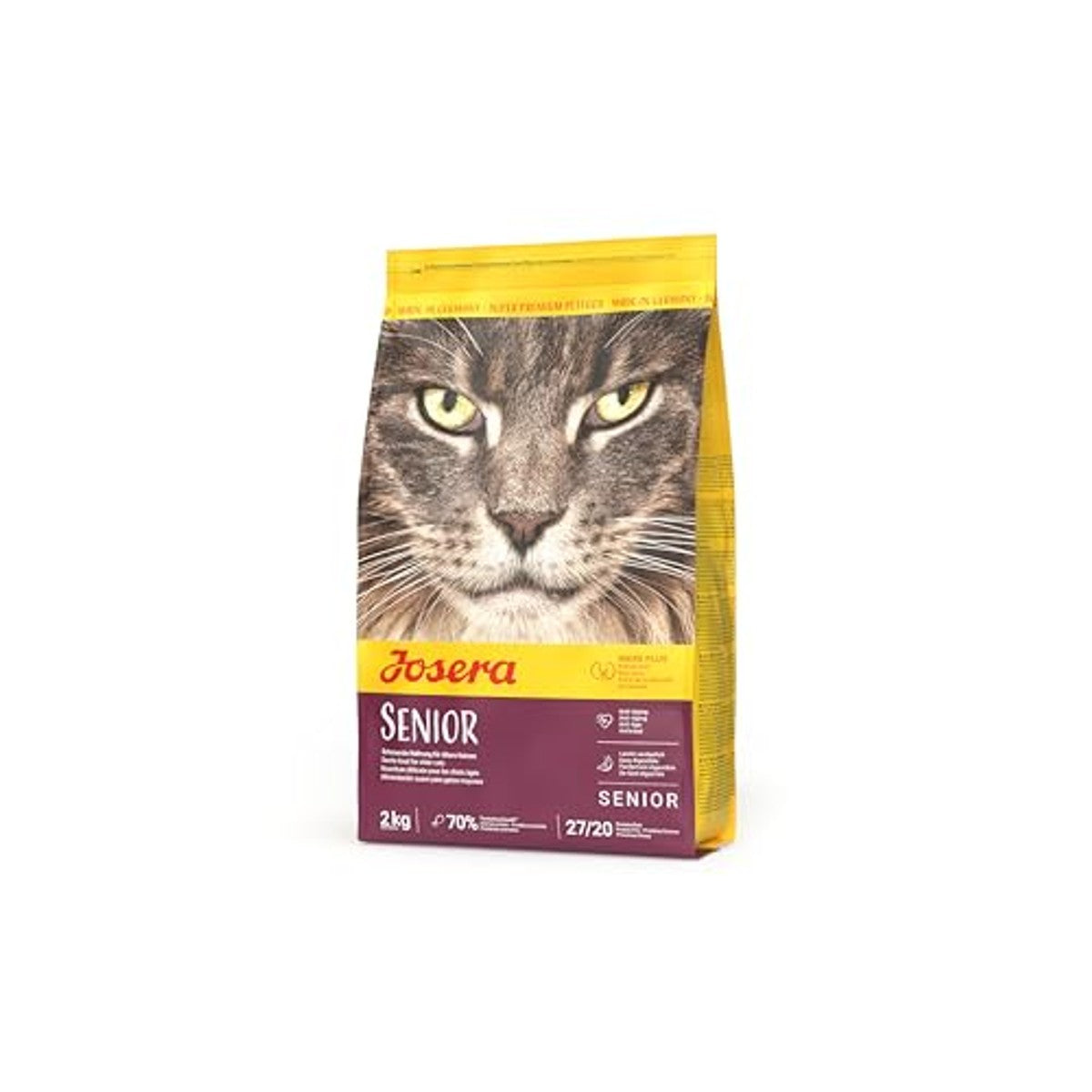 josera carismo Kattenvoer, 2 kg | Senior, gevogelte en rijst, extra verdraaglijke formule voor senioren tegen celveroudering en voor een gezonde nierfunctie – Josera